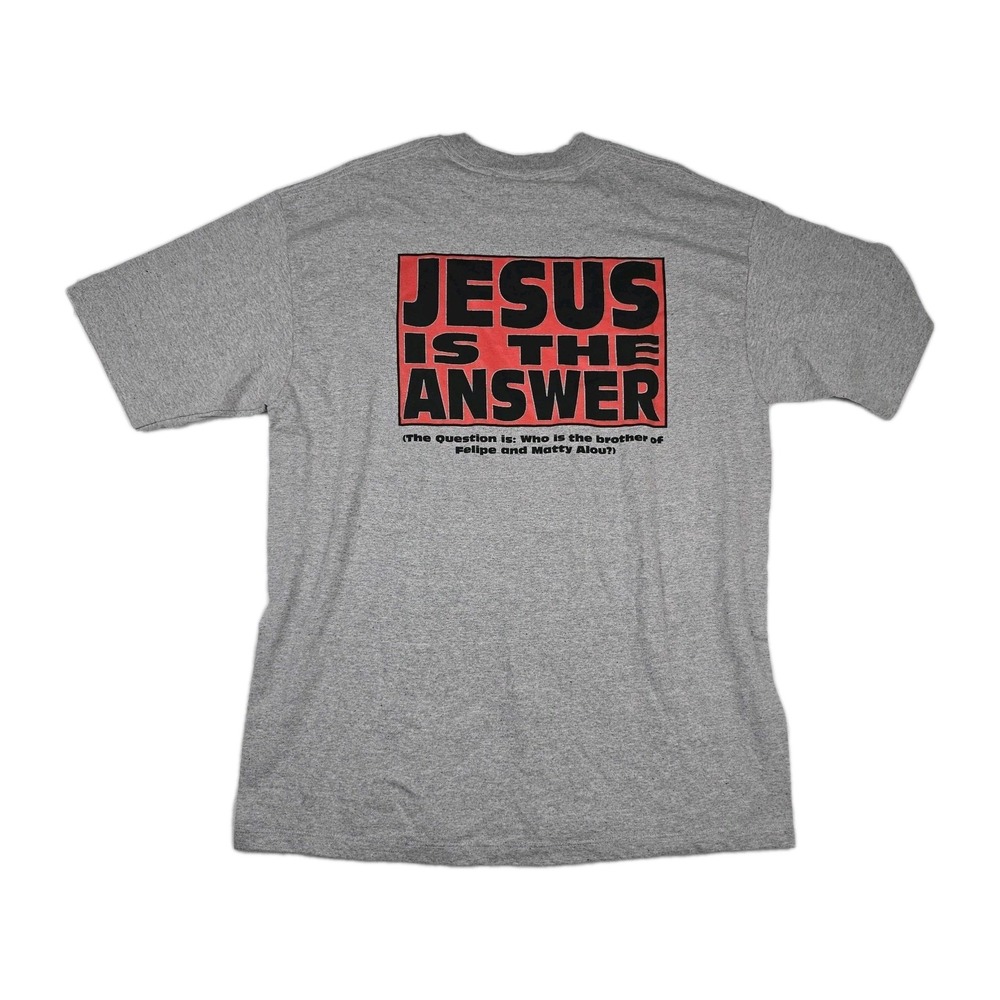 Vintage Alou Brothers Jesus Is The Answer Jack‎ Strap Men's Size Large Shirt New